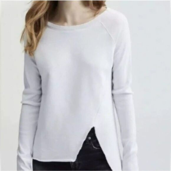 Frank & Eileen Size Large Tee Lab Asymmetric Sweatshirt Carbon Gray Cotton - Picture 11 of 11